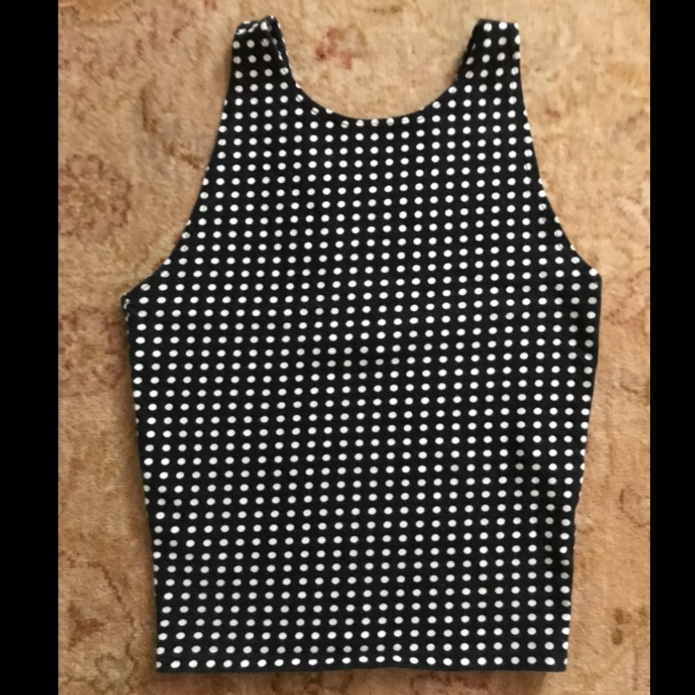 Abercrombie High Neck Cropped Tank Top